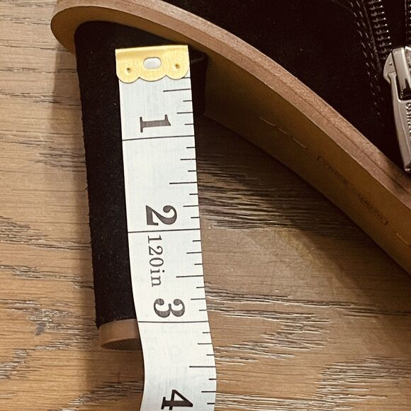 Vince Camuto Womens Phranzie High Boots Size 7 Suede Leather Side Zip Black Sexy - Picture 9 of 9